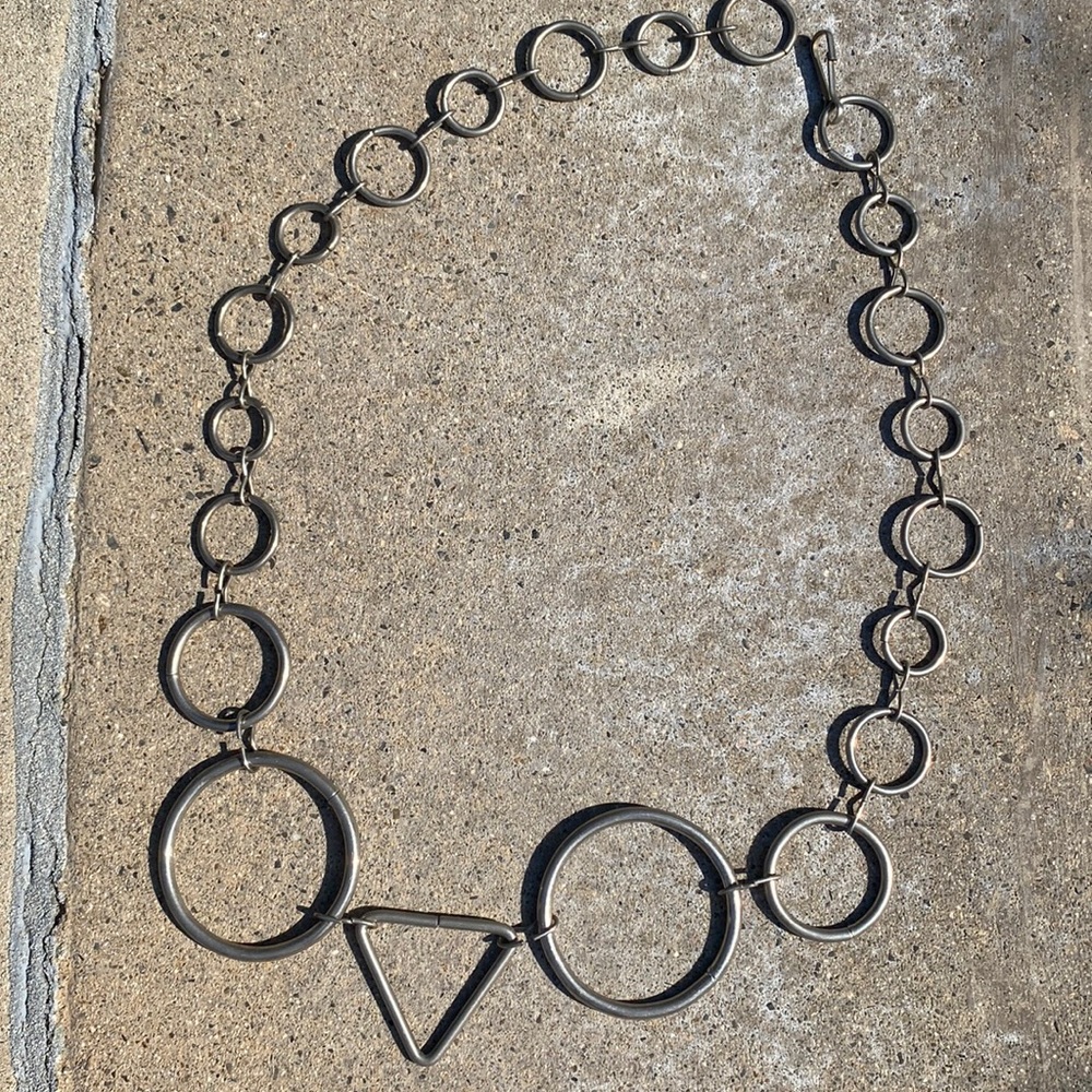 Silver chain belt